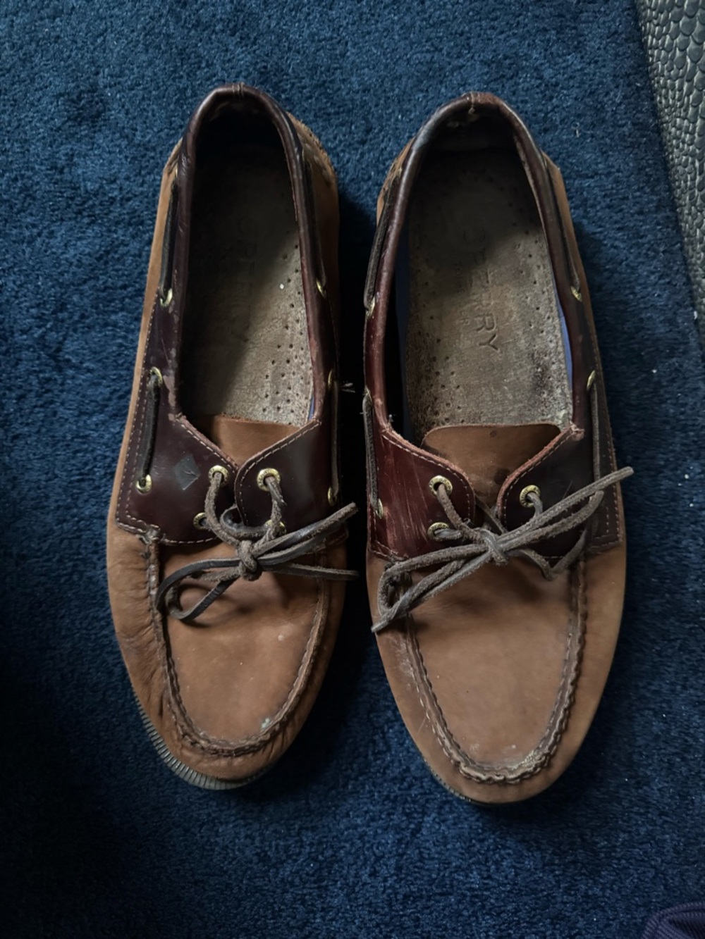 Sperry Two-Tone Brown Leather & Nubuck Boat Shoes